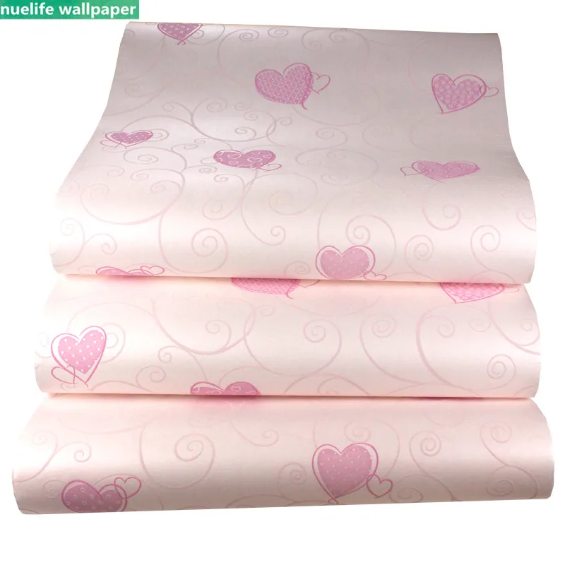 Самоклеющиеся водонепроницаемые обои с розовым рисунком любви для девочек