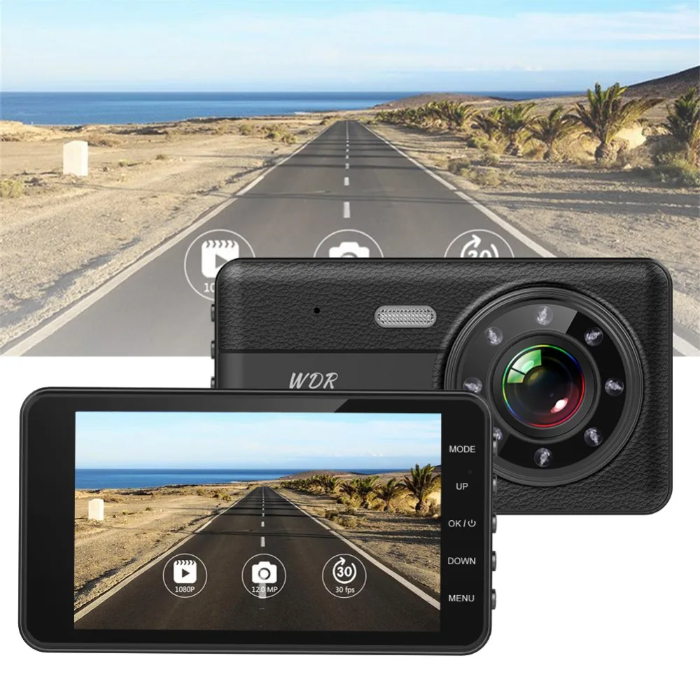 " ips двойной объектив Автомобильный видеорегистратор FHD 1080P 170 градусов приборная панель камера Автомобильный цифровой видеорегистратор цифровые видеорегистраторы монитор заднего вида