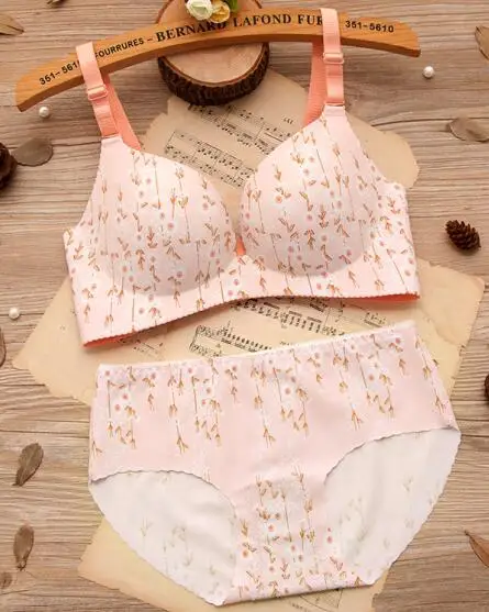 pink Baharcelin, чашка ABC, сексуальный бюстгальтер для женщин, молодых девушек, маленький грудь, бюстгальтер, французский романтический бюстгальтер, бюстгальтер с принтом, милый бюстгальтер, комплект нижнего белья - Цвет: pink