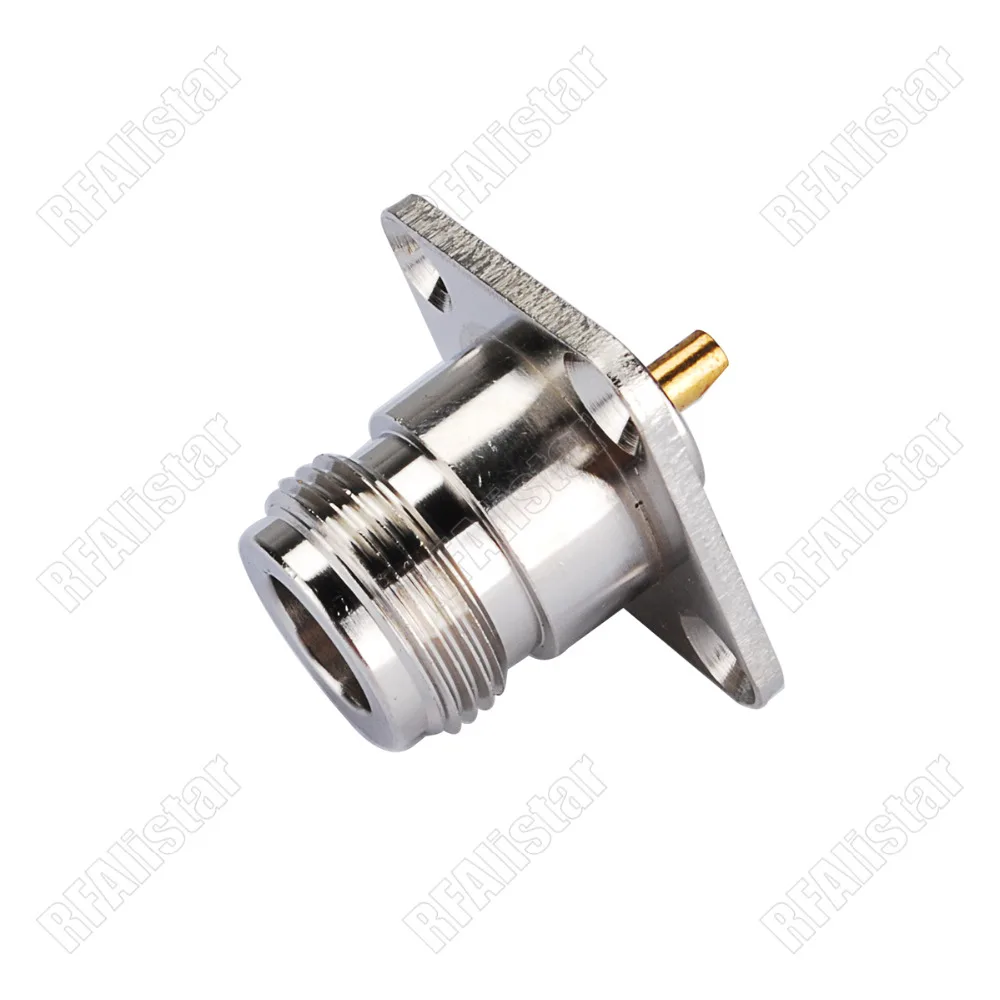 10 шт. N гнездовой разъем 4 отверстия Панельное крепление тип шасси с припоем