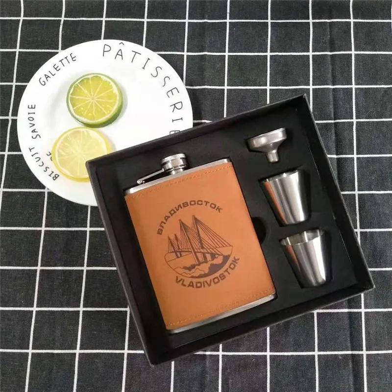 Bpa бесплатно 7/8 унций виски водка flagon 304 нержавеющая сталь алкогольный ликер Джек