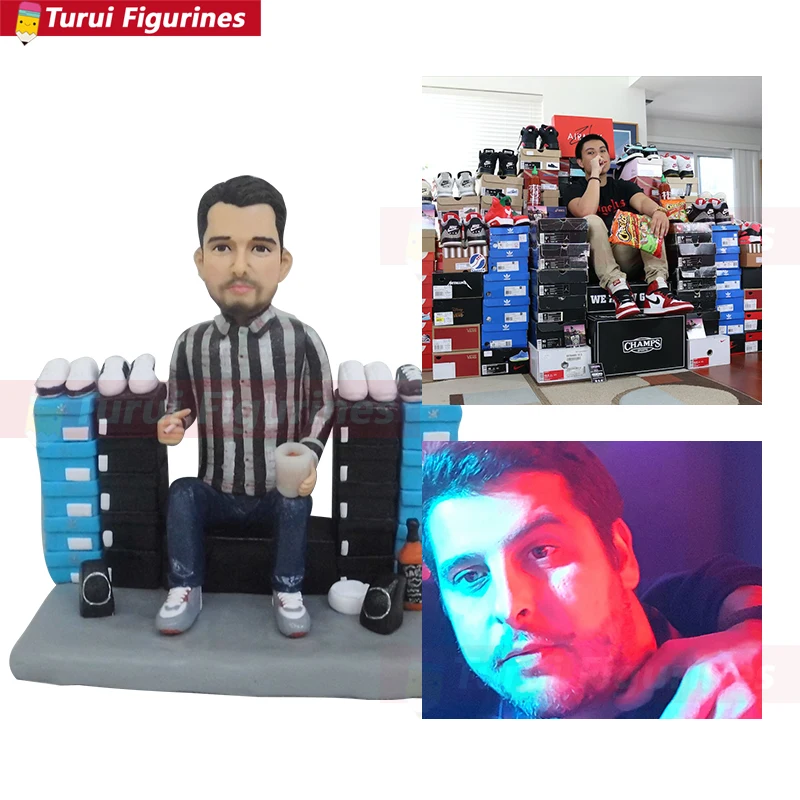 Персонализированная фигурка барабанщика с подвижной головкой подарок для парня