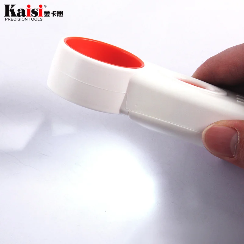 Портативный 10X лупа увеличительное стекло с подсветкой светодиоды Ручной Лупа светильник увеличительный инструмент для чтения