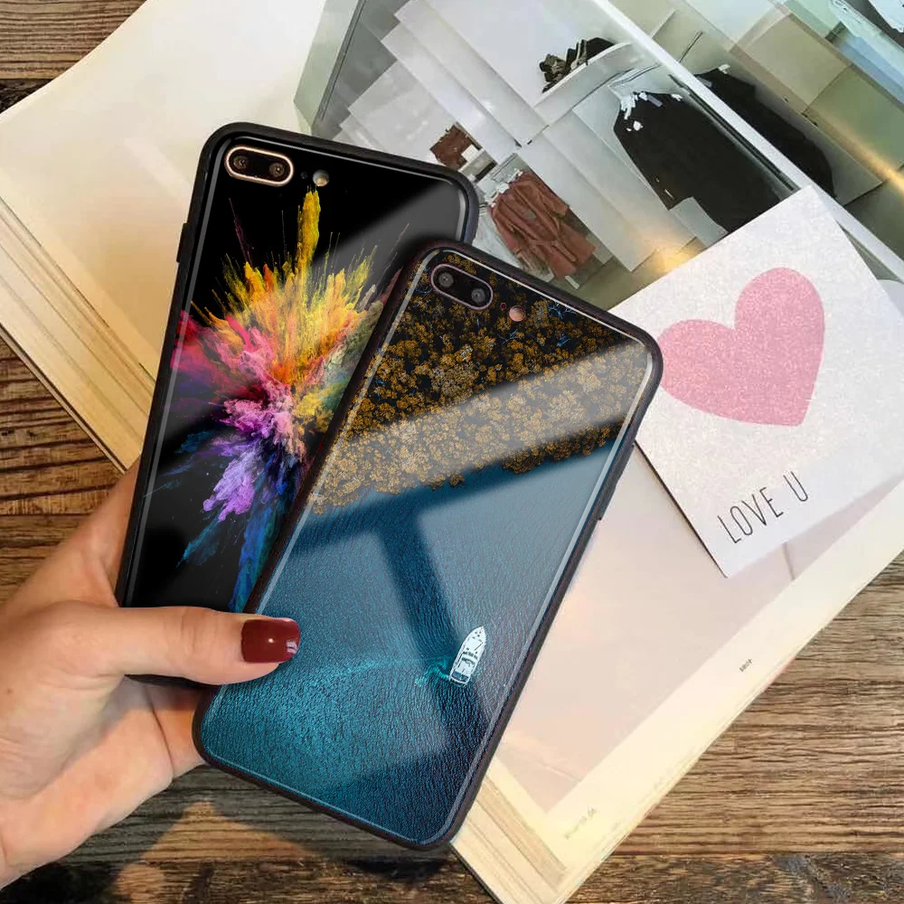 Закаленное стекло заказной чехол для телефона для iPhone X R S 11 Pro MAX обои великолепный DIY чехол для телефона для iPhone 7 8 6 S Plus capa