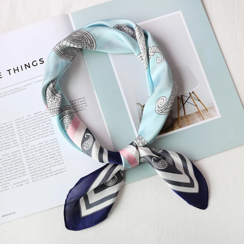 Женский квадратный шарф-повязка с принтом пейсли 70 см |