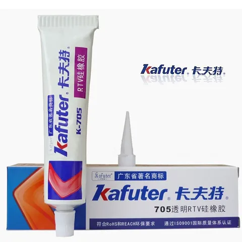 Оригинальный Kafuter k-705 RTV, силиконовый каучук клей для электронных компонентов, герметик, прозрачный кремниевый, 45 г