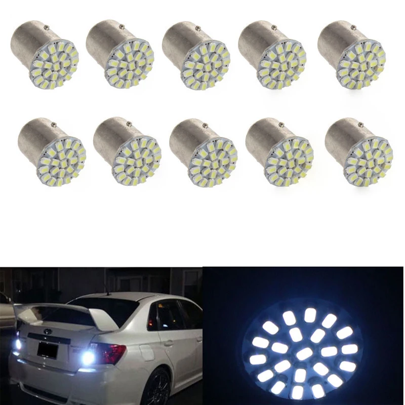 Pro 10 шт./упак. белый 22 SMD 1157 BAY15D светодиодный светильник задний фонарь стоп сигнал