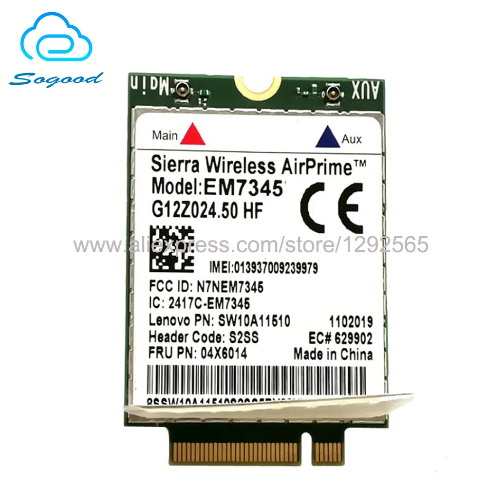 Новый модуль GOBI5000 EM7345 4G NGFF M.2 WWAN 04X6014 LTE/HSPA + карта для IBM Lenovo Thinkpad T440 T450S T540P W540 L440 X240 X1|