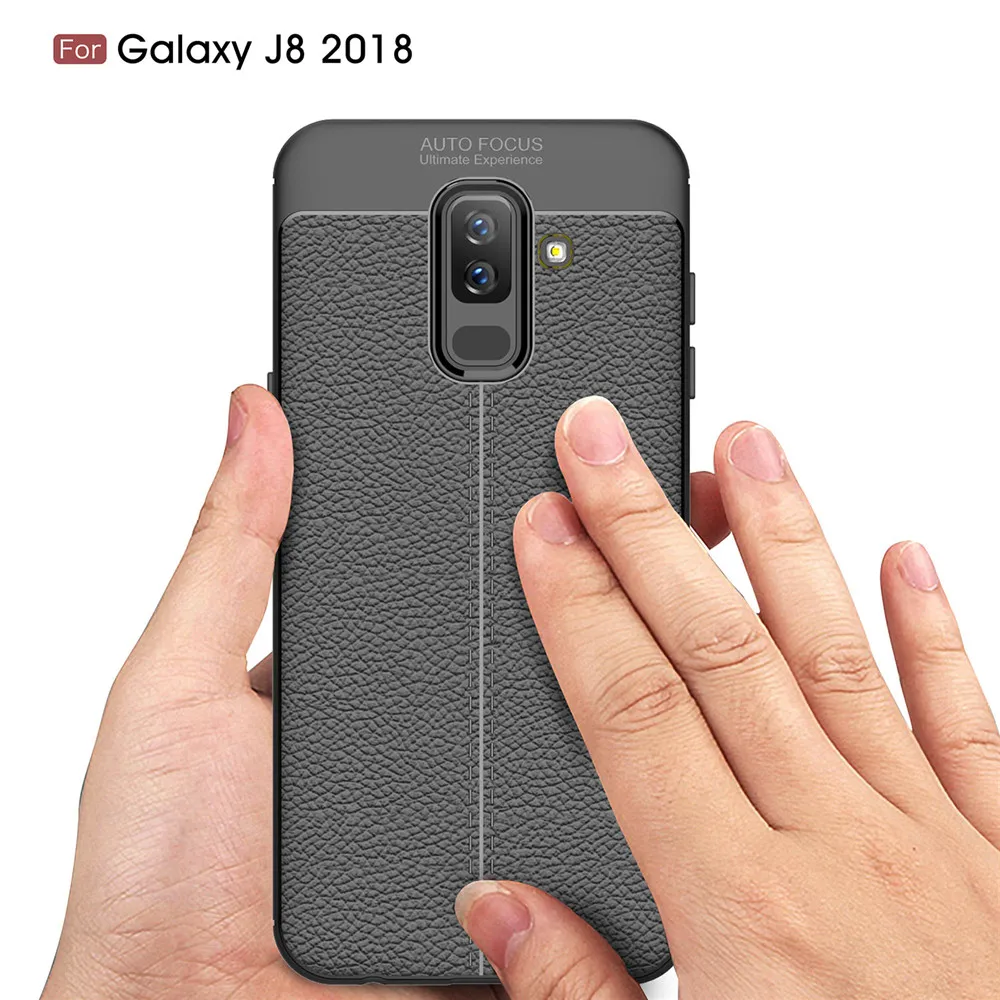 Мягкий матовый чехол-бампер с текстурой личи для Samsung Galaxy J2 J3 J4 J8 J5 J6 J7 Plus Core 2016 On 8 C8