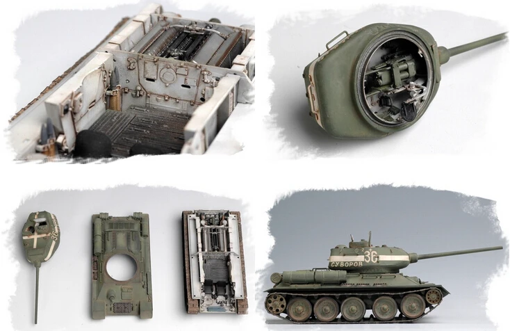 Trumpeter 1:48 Scale WWII the Soviet Union Russian T34/85 tank model building kit with inner details and stickers for hobby | Игрушки и
