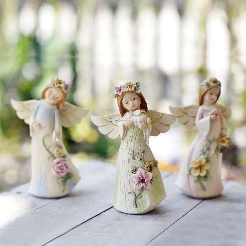 Красивый ангел смоляное ремесло сказочные статуи свадебные подарки домашний