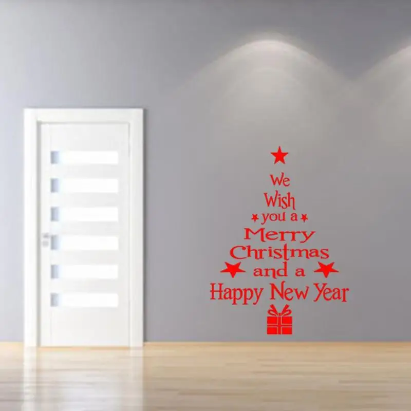 DIY Съемные Merry Christmas водонепроницаемые настенные художественные дверные оконные наклейки для рождественских украшений Рождественский Декор Санта-Клаус подарки