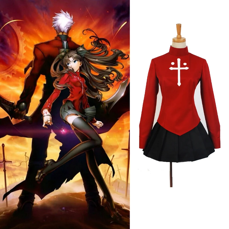 Костюм для Хэллоуина костюм косплея Fate/Stay Night Rin Tohsaka платье взрослых женщин и