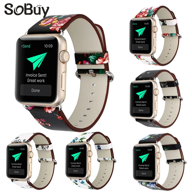 Lxsmart для apple watch кожаный ремешок пастырской нержавеющей стали Пряжка браслет iwatch