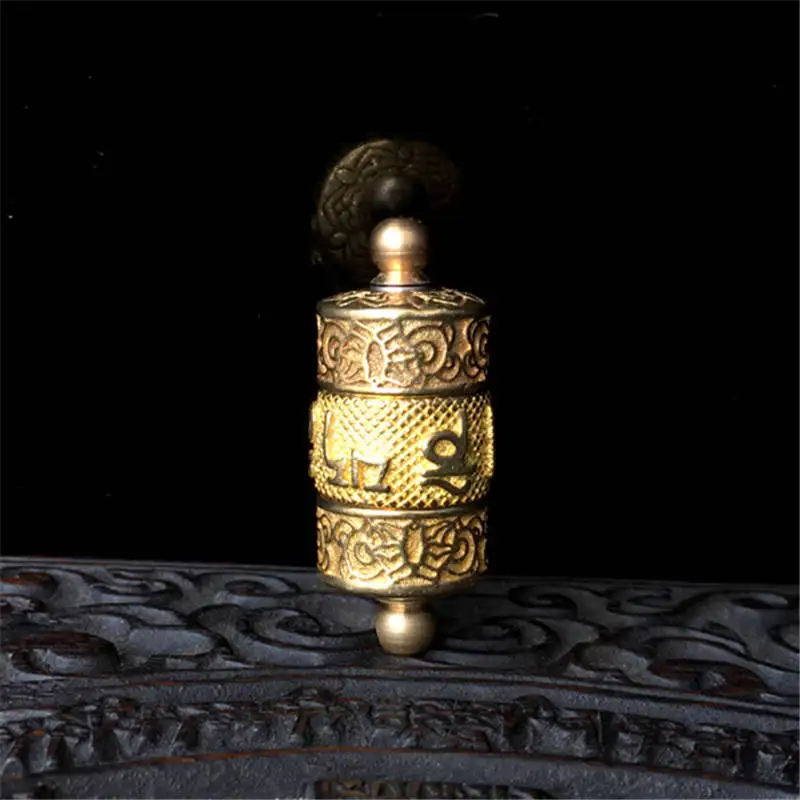 TGB231 тибетская новая золотая мантра молитвенная коробка Мани амулет подвеска|prayer