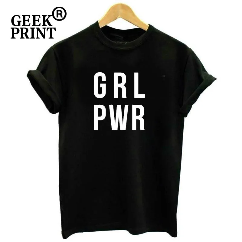 Женские топы GRL PWR футболки для девушек Женская Феминистская футболка с надписью