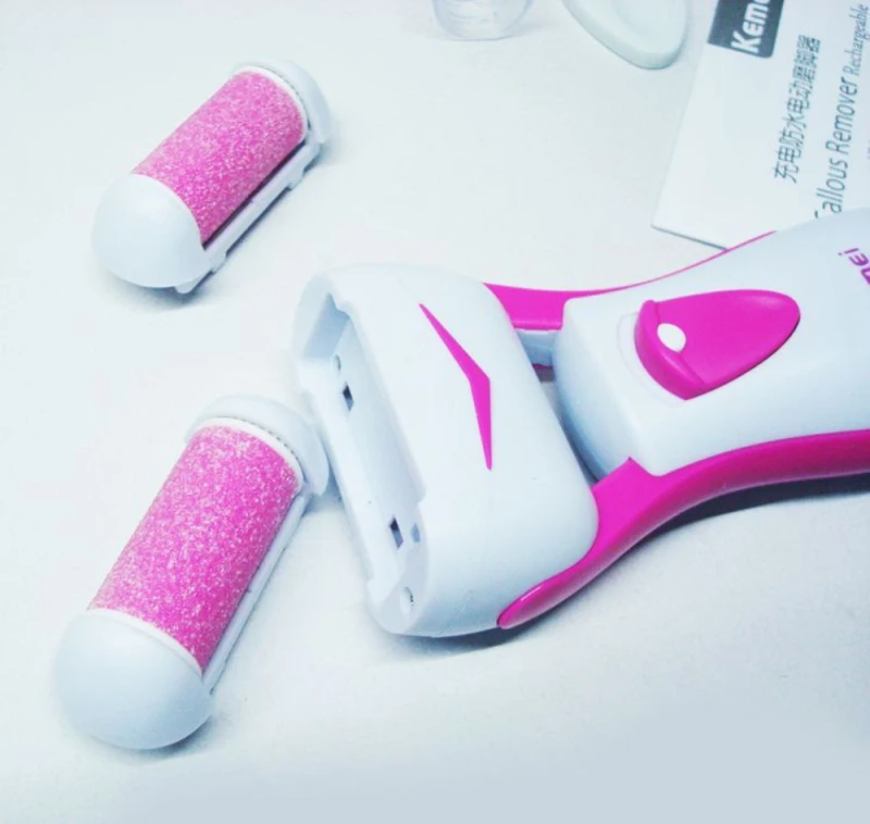 

Rechargeable Electronic Foot File for Heels Remove Dead Skin Foot Massager Pedicure Tools 2 Replaceable Heads 220-240v D40