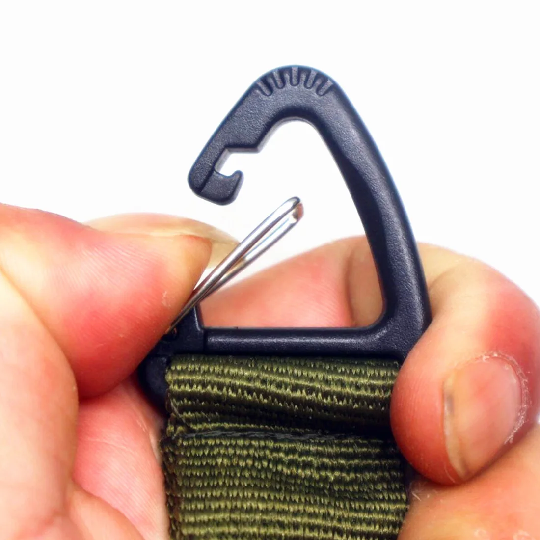 Outdoor nylon webbing backpack hanging buckle double point triangle multi-function carabiner outdoor men s trousers | Спорт и