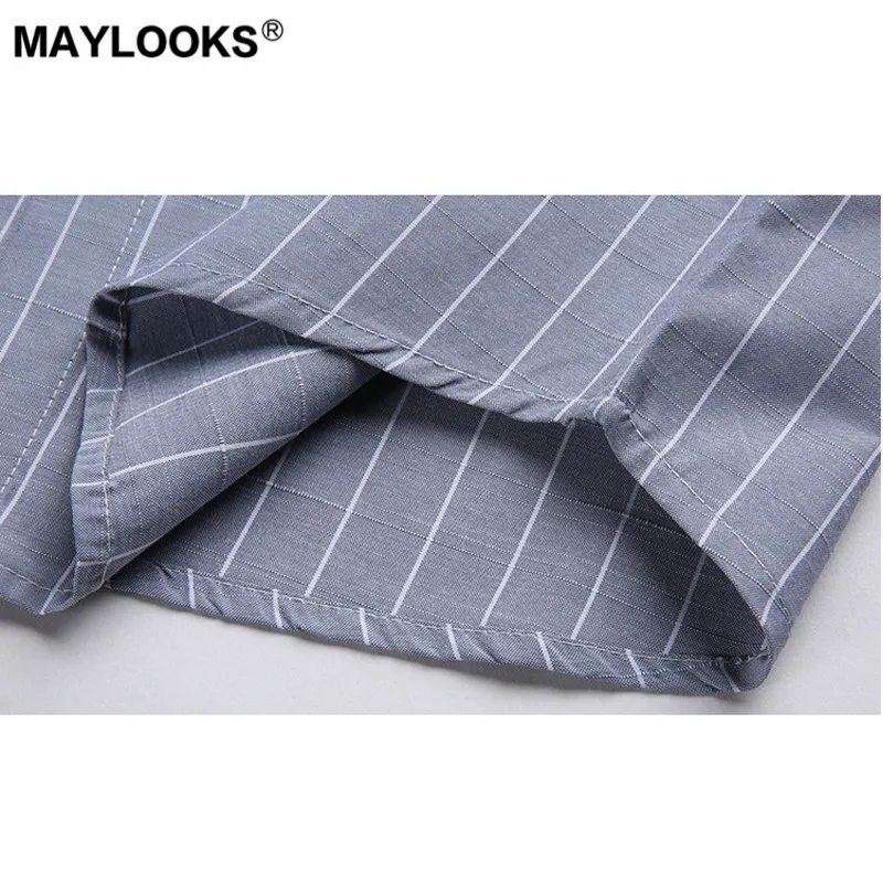 Maylooks Новинка осени 2019 рубашка с длинными рукавами для молодых мужчин деловая