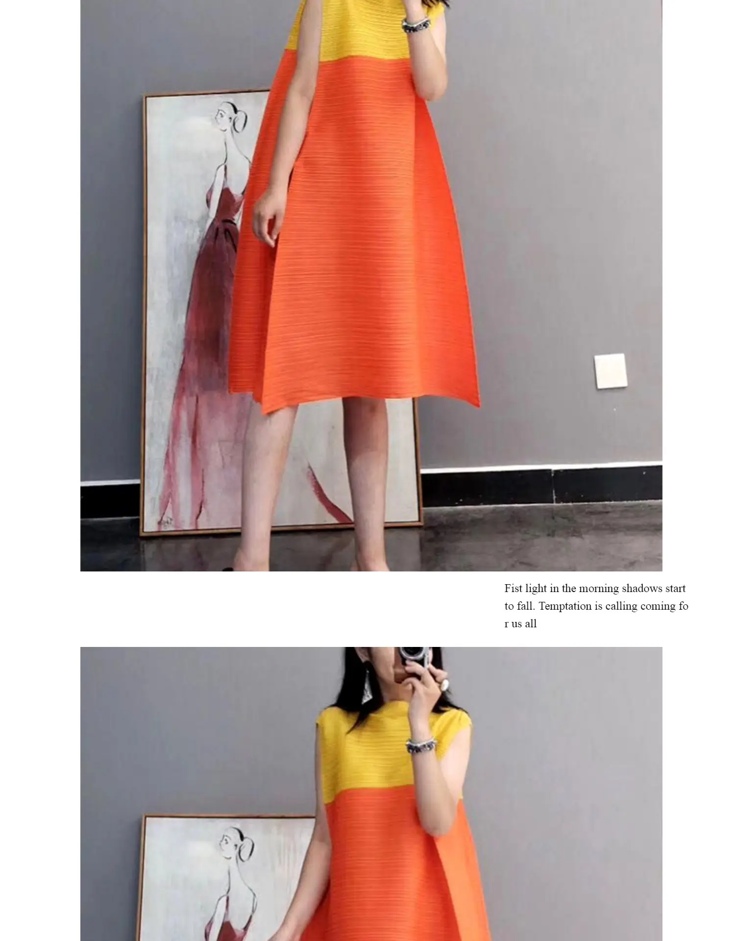 Changpleat, летняя коллекция, новое женское платье, Miyak, плиссированное, модное, цветное, подходящее, просторное с воротником-стойкой, большие размеры, женские платья трапециевидной формы