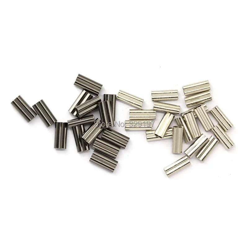 

200pcs/lot Ocean Fishing Snap Double Brass Tube Steel Fishing Line Fixed Fishing Connector