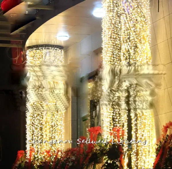 

Great!christmas Light Post Decoration 10m Warm White Led Star Lamp H122