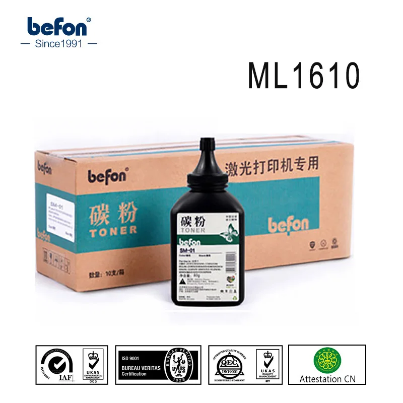 Befon Заправленный Черный тонер порошок совместимый с Samsung ML1610 1610 4321 3116 3117 мл 1610D2 2010D3