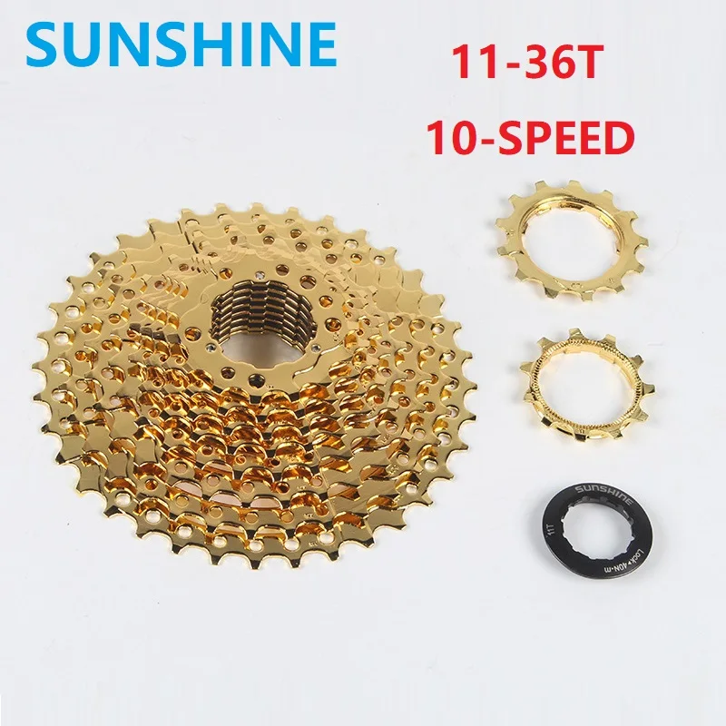 SUNSHINE Gold 10 скоростей 11-36T MTB горный велосипед кассета Freewheel 10/30 скоростной задний