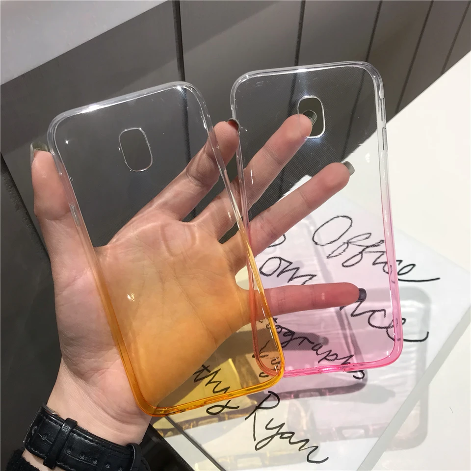 Градиентный цветной чехол для телефона Samsung Galaxy J3 J5 J7 Pro S10 S10E S8 Plus S9 A6 A7 A8 2018 A10 A30 A40