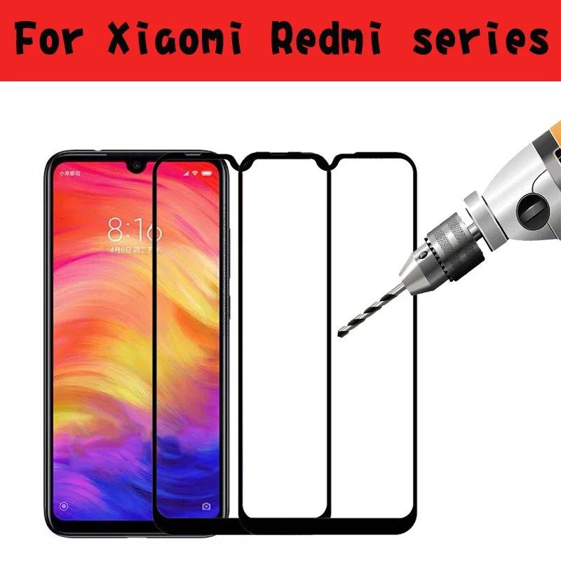 Защитное стекло на весь экран для Xiaomi Redmi Note 7 redmi note7 xiame note pro 7s пленка из