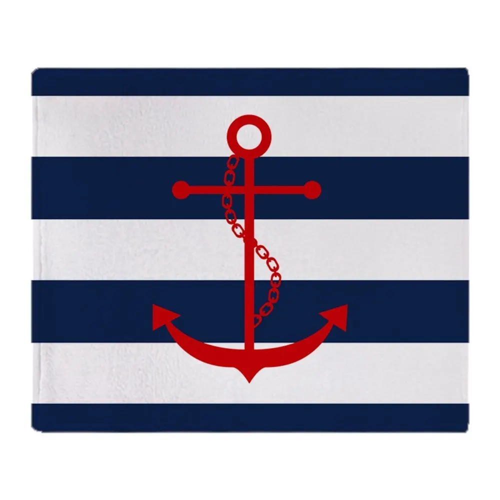 Мягкое Флисовое одеяло в синюю полоску покрывало для стадиона 50 х60 дивана