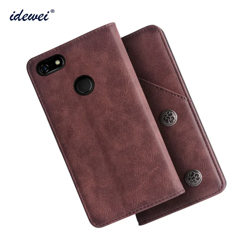 

Чехол IDEWEI для Lenovo A5, Роскошный кожаный флип-чехол для Lenovo A5 L18011, защитный чехол для телефона