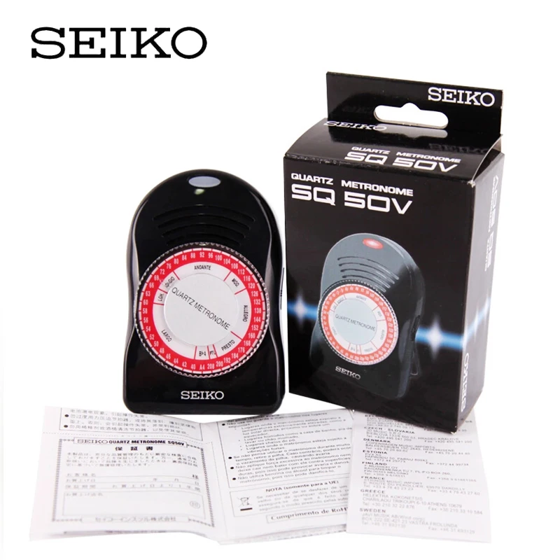Seiko SQ50 V кварцевый метроном гитары/пианино/Метроном для скрипки [Инструмент