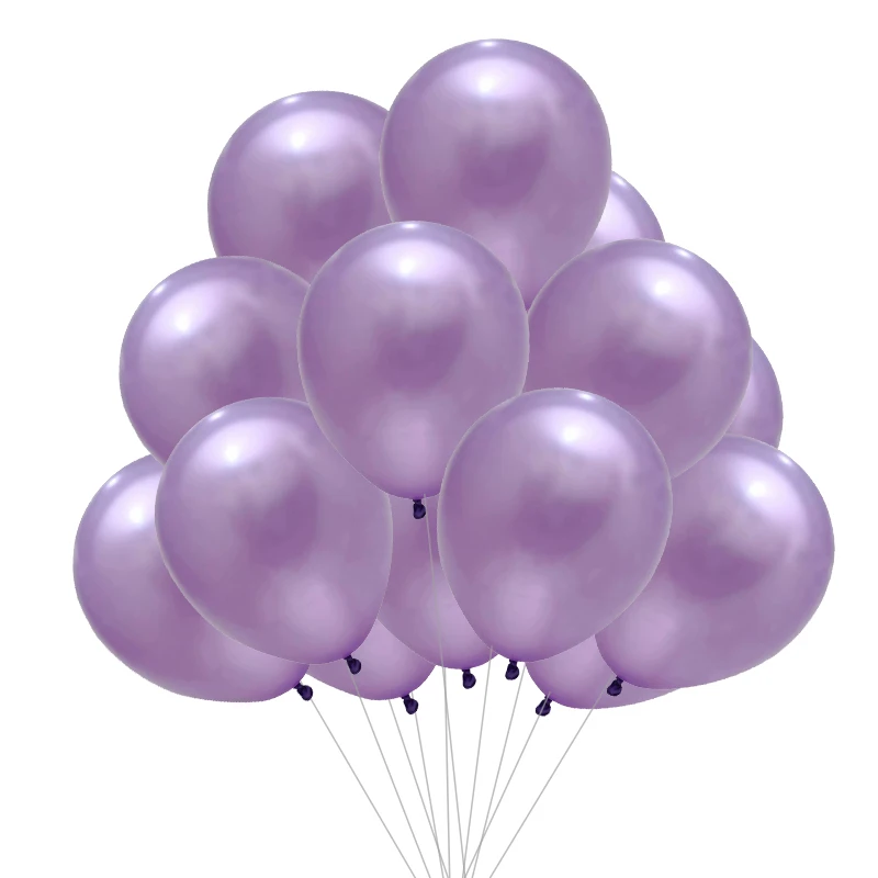 purple 20 шт. золотые, белые, черные, розовые латексные шары для дня рождения, вечеринки, свадьбы, украшения, надувные воздушные шары, детские игрушки, детский шар для душа - Цвет: purple