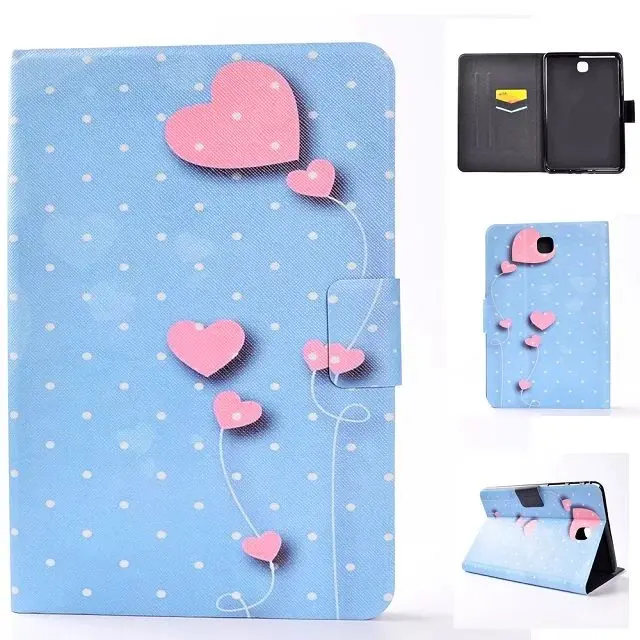Цветной чехол 2017 дюйма искусственная кожа с модным принтом для Samsung Galaxy Tab A 8 0 T350