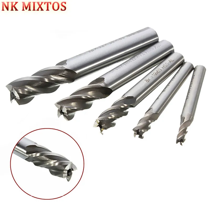 NK MIXTOS 1 шт. 4 флейты Концевая фреза фрезерный станок с прямым хвостовиком