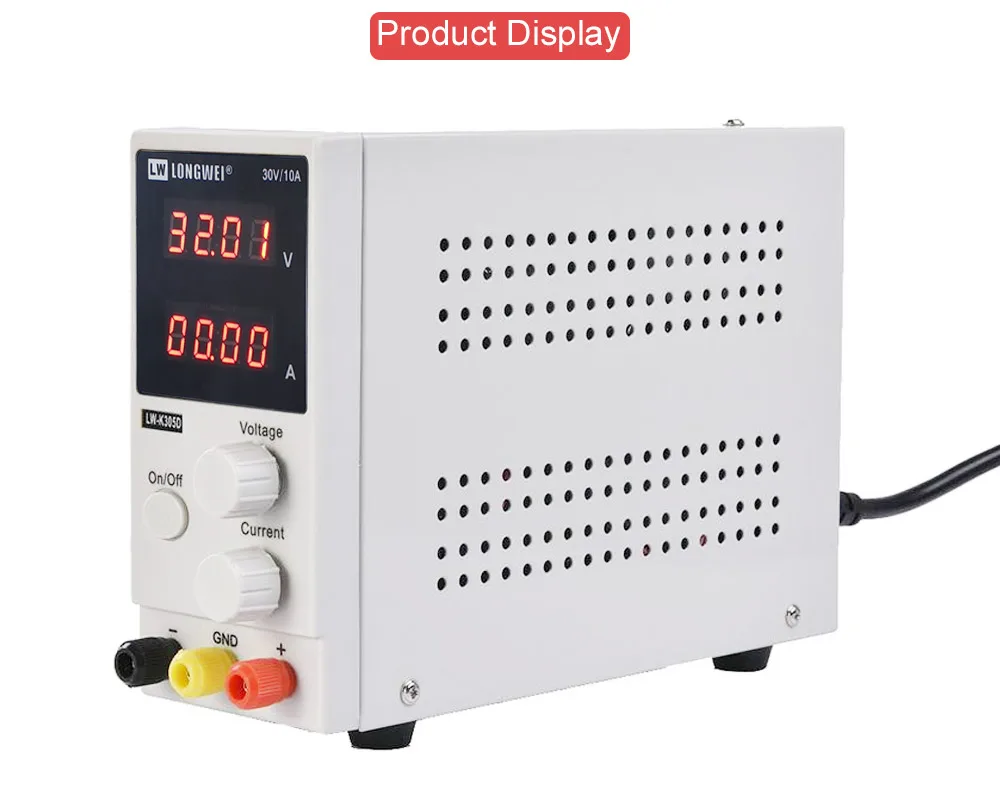 LW 3010D лаборатория Регулируемый источник питания постоянного тока 30V 10A 4 цифры дисплей Регулируемый импульсный источник питания ноутбука телефон ремонт