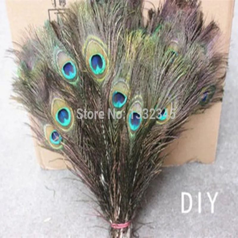 50 штук упак. красивые натуральные хвостовые перья павлина около 10-12 дюймов для