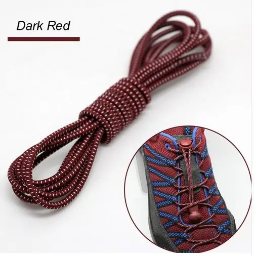 dark red CORA WANG1 пара фиксирующие ленивые кроссовки со шнурками эластичные шнурки для детей безопасные эластичные шнурки для обуви ASL666B - Цвет: dark red