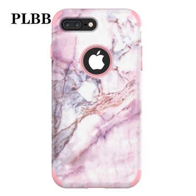 2 PLBB трехслойный сверхпрочный защитный чехол для телефона для iPhone X, XR, Xs, Max, 6, 6s, 7, 8 Plus, 5, 5S, SE, мягкий+ Гибридный чехол из поликарбоната - Цвет: 2