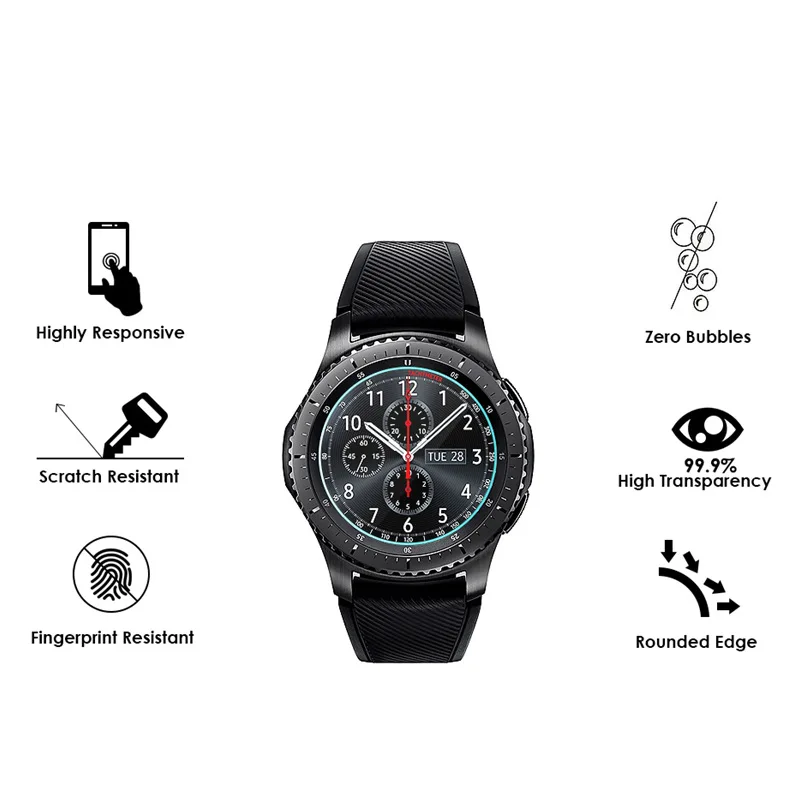 Аксессуары для часов экранный протектор для samsung gear S3 Galaxy 46 мм 42 мм Classic/Frontier Cltra 9H закаленное стекло для gear S2