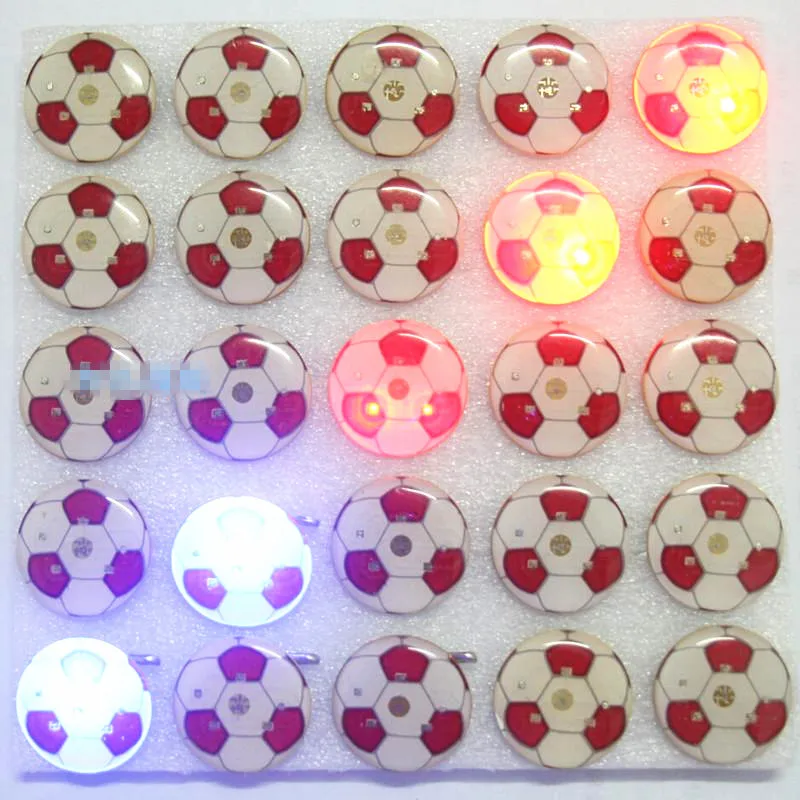 Светодиодная брошь футбольной тематики булавки фанаты игры вечерние подарочные