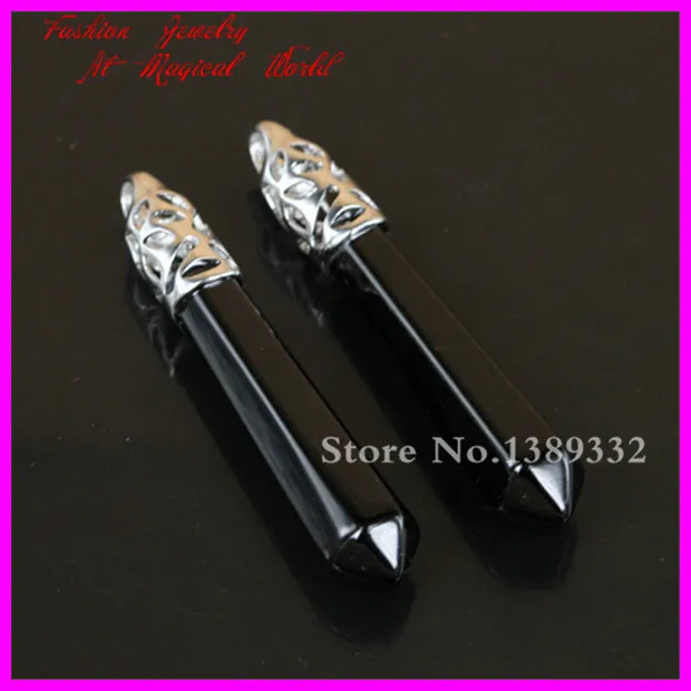 1 шт. натуральная черная длинная палочка маятниковая подвеска призма точка