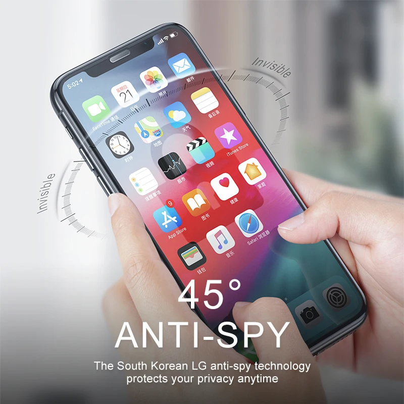 Антибликовое защитное стекло Baseus для iPhone XR Xs Max защита экрана 0 3 мм 3D полное
