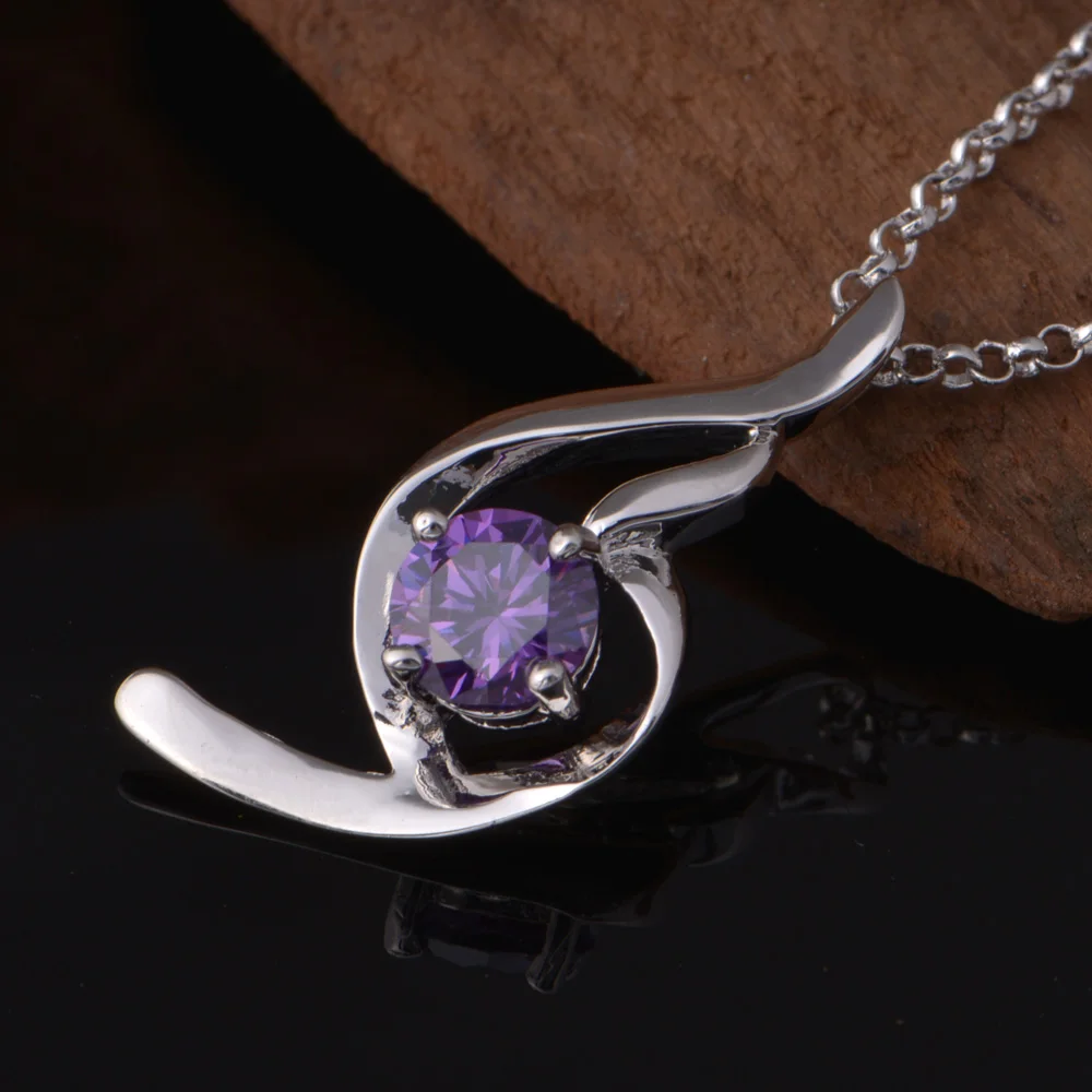 Серия PM комплекты ювелирных изделий ожерелья/серьги мозаичный фиолетовый/белый