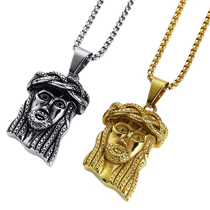 Мужское и женское ожерелье с кулоном в виде головы Иисуса|necklaces for women|pendant necklacemen