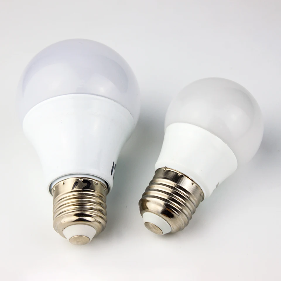 Светодиодные лампы E27 220V лампочки SMD 2835 мощность 3W 5W 7W 9W 12W 15W Высокая яркость