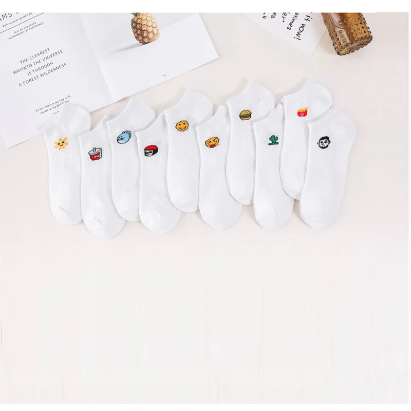 2018 унисекс Хлопковые женские носки в стиле хараджуку Для мужчин Calcetines белые