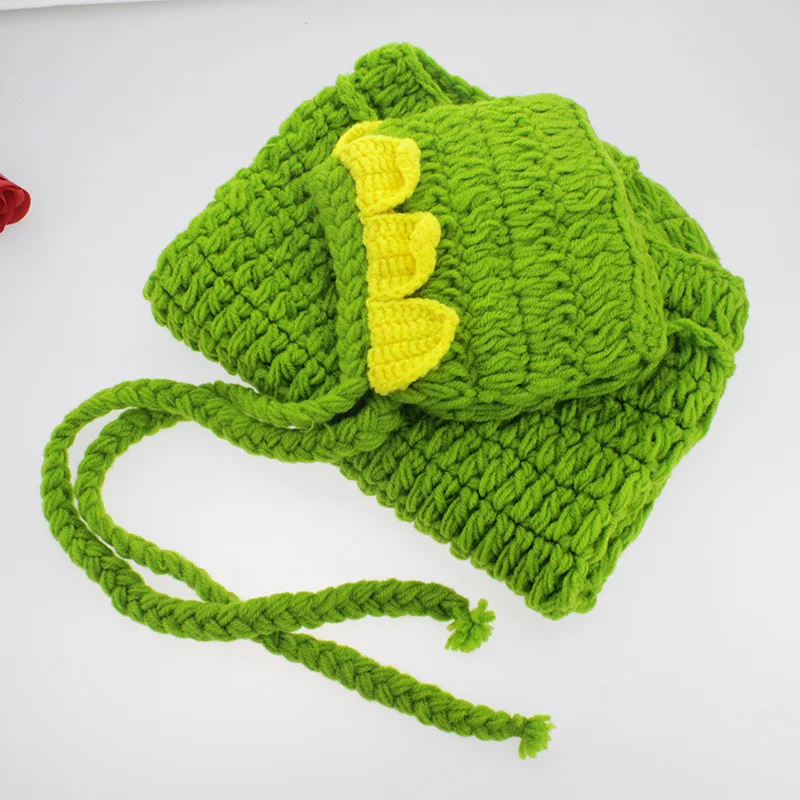 Baby photography props cute sunflower outfit newborn photo accessories crochet hat with sleep bag infant picture shoot suit gift | Детская