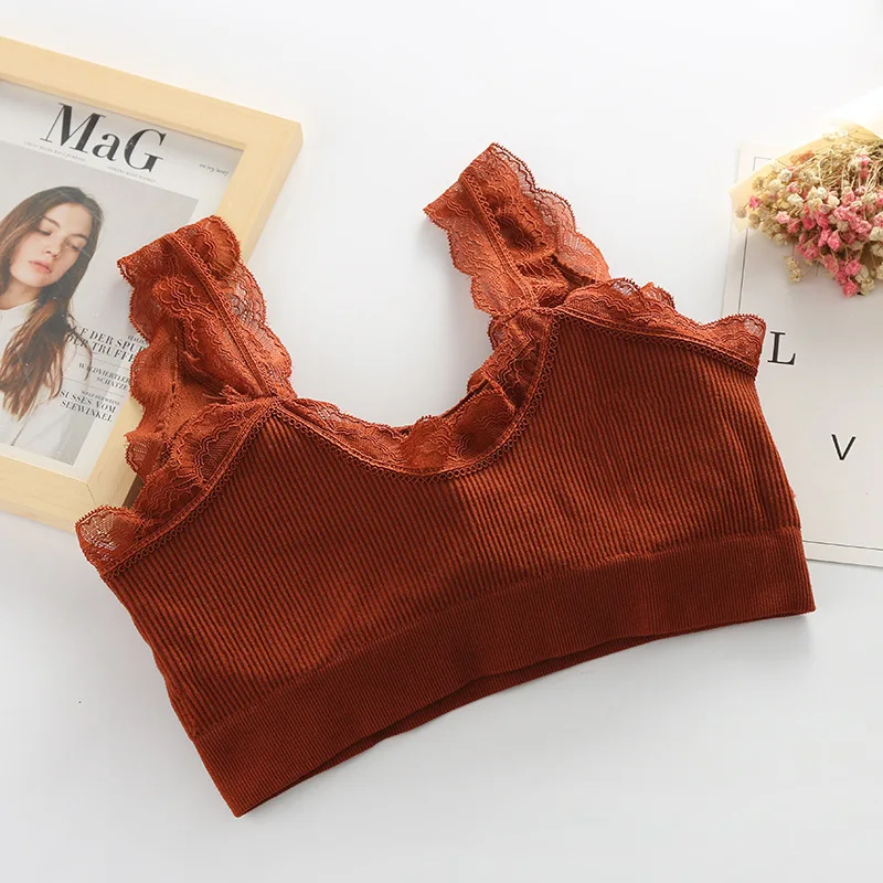 Women's Sport Bra Seamless Thread Fitness Sexy Lace Underwear Gym Comfortable Motion Apparel | Женская одежда